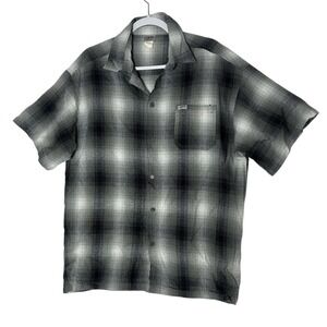 Vintage CalTop Shirt Mens Large Plaid Button‎ Up Short Sleeve Y2K Classic